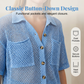 🔥50% OFF Half Price 🧶Women Short Sleeve Knit Button Shirt Free Gift Necklace