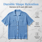 🔥50% OFF Half Price 🧶Women Short Sleeve Knit Button Shirt Free Gift Necklace