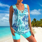🏖️ LIMITED-TIME 50% OFF! ✨ Women's Criss-Cross Tankini Set | Sporty Boy Short Swimwear Two-Piece with Quick-Dry Fabric & Inclusive Sizes