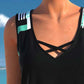 🏖️ LIMITED-TIME 50% OFF! ✨ Women's Criss-Cross Tankini Set | Sporty Boy Short Swimwear Two-Piece with Quick-Dry Fabric & Inclusive Sizes