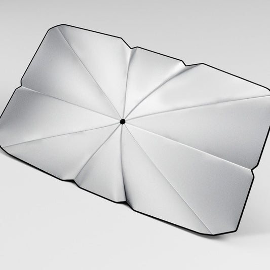 Exclusive 50% OFF | Bendable Car Windshield Sunshade Umbrella | 360° Flexible Rod for Large Screens | Nano Titanium Silver Heat Reflection & 10-Rib Alloy Frame✨