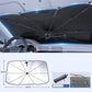 Exclusive 50% OFF | Bendable Car Windshield Sunshade Umbrella | 360° Flexible Rod for Large Screens | Nano Titanium Silver Heat Reflection & 10-Rib Alloy Frame✨