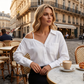 Women's Casual Off-Shoulder Button-Down Shirt