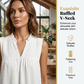 Women’s Polka-Dot Sleeveless Top with Lace V-Neck