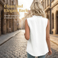 Women’s Polka-Dot Sleeveless Top with Lace V-Neck