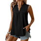 Women’s Polka-Dot Sleeveless Top with Lace V-Neck