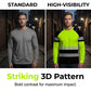 👕 LIMITED-TIME 60% OFF! ✨ High-Vis Active Long Sleeve Shirt | Breathable Moisture-Wicking Top with Striking 3D Print for Outdoor Work & Sports