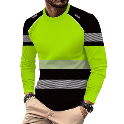👕 LIMITED-TIME 60% OFF! ✨ High-Vis Active Long Sleeve Shirt | Breathable Moisture-Wicking Top with Striking 3D Print for Outdoor Work & Sports