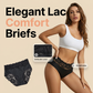 🌸 50% OFF NOW! 🌸Women's Elegant Lace Comfort Briefs | Premium Soft Breathable Knickers with High Elastic Waistband & Non-Irritating Floral Lace
