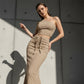 🌸 50% OFF NOW! Women's Coordinated Two-Piece Summer Set | Lengthening Vertical Stripe Crop Top & Clever High-Waisted Maxi Skirt (S-5XL) 👑