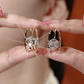 🔥Buy 1 Get 1 Free🔥Women's Double Hoop Earrings with Zirconia Ball | Elegant Gold-Toned Layered Huggie Hoops for Everyday & Party Wear