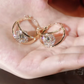 🔥Buy 1 Get 1 Free🔥Women's Double Hoop Earrings with Zirconia Ball | Elegant Gold-Toned Layered Huggie Hoops for Everyday & Party Wear