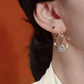 🔥Buy 1 Get 1 Free🔥Women's Double Hoop Earrings with Zirconia Ball | Elegant Gold-Toned Layered Huggie Hoops for Everyday & Party Wear