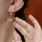 🔥Buy 1 Get 1 Free🔥Women's Double Hoop Earrings with Zirconia Ball | Elegant Gold-Toned Layered Huggie Hoops for Everyday & Party Wear