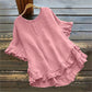 Women's Round Neck Ruffle Blouse