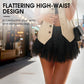 Women's Elegant Lace Trim Pleated Skirt | High-Waisted Flattering Midi Skirt for Office, Evening & Casual Wear