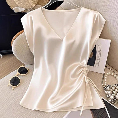 📢 Mid-Season Sale: 50% off⏰Women's Solid Color Silky V-Neck Tank Top