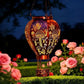 Solar-Powered Hot Air Balloon Lantern | Magical Garden Projection Light – Weatherproof Vintage Bronze Hanging Decor