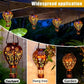 Solar-Powered Hot Air Balloon Lantern | Magical Garden Projection Light – Weatherproof Vintage Bronze Hanging Decor