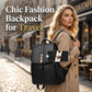 🏆SALE 50% OFF🔥Women's Premium Soft Leather Look Backpack | Water-Resistant Commuter Bag with Gold Hardware & Ergonomic Straps
