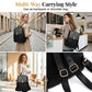 🏆SALE 50% OFF🔥Women's Premium Soft Leather Look Backpack | Water-Resistant Commuter Bag with Gold Hardware & Ergonomic Straps
