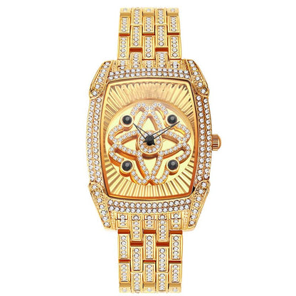 ⌚ LIMITED-TIME 50% OFF! ✨ Women's Rhinestone Wristwatch – Bling, Quartz, Tonneau Case 💎