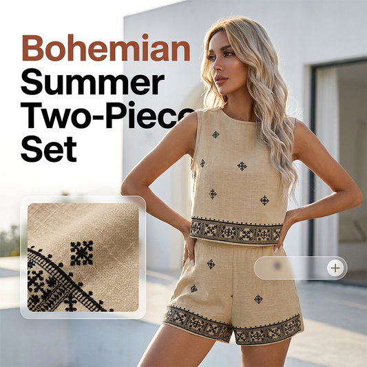 🌞Women's Bohemian Linen Blend Two-Piece Set🌺