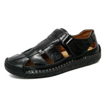 🎁2026 New Arrivals 50% OFF💥Men's Closed-Toe Beach Sandals – Breathable, Cushioned, Hook-and-Loop 🌊
