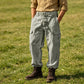 Men's Breathable Cotton Linen Cargo Trousers | Relaxed Wide-Leg Drawstring Pants for Summer Holiday & Streetwear