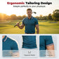 Men's Premium Athletic Fit Polo Shirt | High-Performance Breathable Sports Top with Striped Trim & Four-Way Stretch