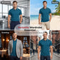 Men's Premium Athletic Fit Polo Shirt | High-Performance Breathable Sports Top with Striped Trim & Four-Way Stretch
