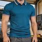 Men's Premium Athletic Fit Polo Shirt | High-Performance Breathable Sports Top with Striped Trim & Four-Way Stretch