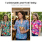 Women's Summer Floral Top with Puff Sleeves
