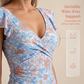 🔥50% OFF Half Price👗Women's Elegant V-Neck Tummy Control Swim Dress, Flowy One-Piece Bathing Suit for Beach Pool Vacation