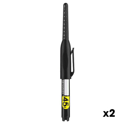 📢📢50% OFF !!Extra Long Nib Deep Hole Marker Pen | Waterproof Quick-Dry Industrial Sharpie with Built-in Ruler & Pocket Clip for Wood, Metal & Construction