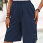 Women's Casual Comfortable Elastic Waist Capri Pants