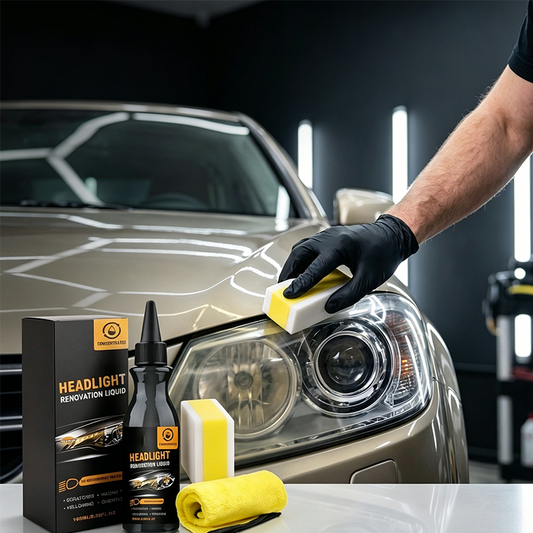 Exclusive 50% OFF | Professional Headlight Restoration Kit | UV Protection Liquid & Applicator | Crystal Clear Night Vision Car Care