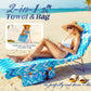 📢50% OFF !! ⏰2-in-1 Beach Chair Cover & Shoulder Bag | Ultra-Absorbent Microfibre Towel with Storage Pockets for Sun Loungers