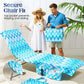 📢50% OFF !! ⏰2-in-1 Beach Chair Cover & Shoulder Bag | Ultra-Absorbent Microfibre Towel with Storage Pockets for Sun Loungers