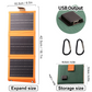 Exclusive 50% OFF | 10W Portable Foldable Solar Panel | High-Efficiency USB Charger with Carabiners | Weather-Resistant Off-Grid Power for Hiking & Camping