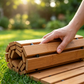 VEVOR Wooden Garden Pathway,  , 8 ft x 17 in, Non-Slip Curved Garden Walkway, Roll Out Cedar Outdoor Walkway Path with Wire Rope Connection, Decorative Lawn Paver for Backyard Boardwalk Wedding Party