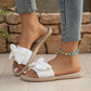 🔥While Supplies Last 50% OFF!🎉Women's Elegant Bow Flat Sandals | Premium Comfortable Slip-On Footwear for Beach Holidays & Smart Casual Summer Wear