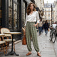 👖 50% OFF NOW! 🌸 Women's Flowy High Waist Lantern Pants | Breathable Boho Smocked Trousers for Summer Holiday & Casual Wear🌿