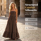 Women's Elegant Striped Maxi Dress | Adjustable Cami & Smocked Back Summer Beach Dress for Smart Casual Holidays