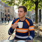 👕 LIMITED-TIME 50% OFF! 💥 Men's Casual Contrast Stripe Long Sleeve Top – Color-Block, Premium Blend, Crew Neck ✨