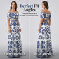 🏆LAST DAY SALE 50% OFF🔥Women's Elegant Off-the-Shoulder Maxi Dress | Floral Tiered Holiday Dress with Waist Cutout for Summer Holidays