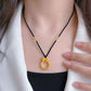 ⏳Limited-time 50% off⏰Women's Vintage Bowknot Wreath Necklace | Elegant Gold Alloy Pendant with Braided Cord for Everyday Wear