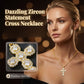 🔥Buy 1 Get 1 Free🔥Women's Dazzling Zircon Cross Pendant Necklace | Premium Cubic Zirconia Statement Jewelry for Daily Wear