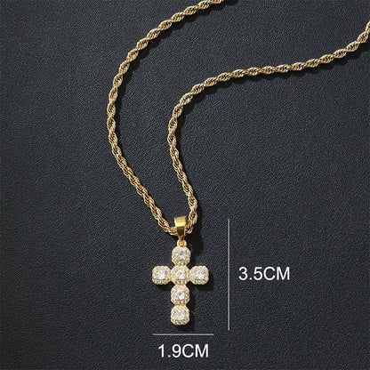 🔥Buy 1 Get 1 Free🔥Women's Dazzling Zircon Cross Pendant Necklace | Premium Cubic Zirconia Statement Jewelry for Daily Wear