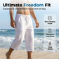 👖Men's Breathable Linen Blend Capri Pants | Adjustable Drawstring Summer Trousers with Deep Pockets - Limited 50% OFF